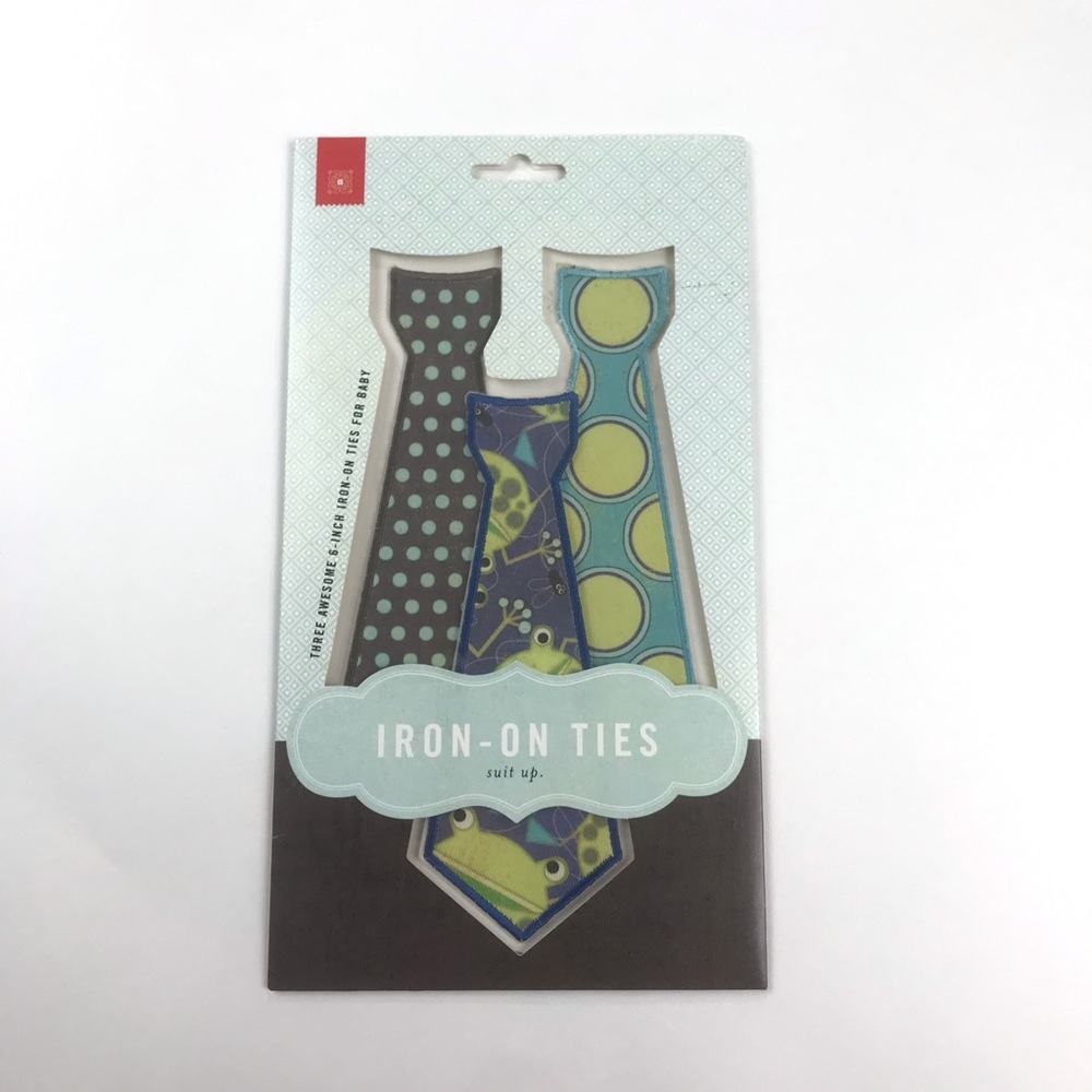 Iron On Patches "Ties" For Baby Boy 6” Each 3 Designs